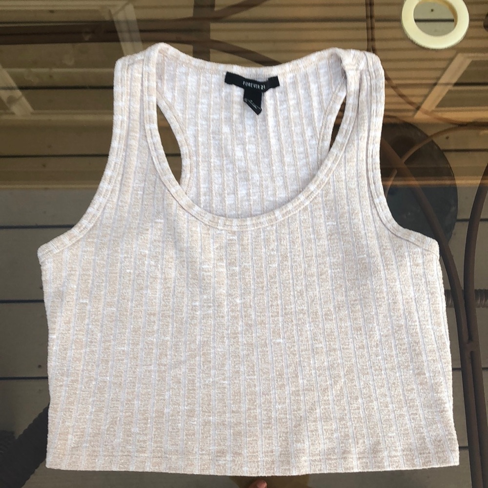 Cream Crop Top.